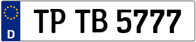Trailer License Plate